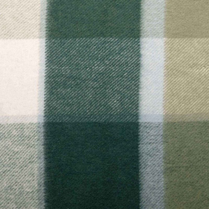 Bambury Nolan Wool Bamboo Blanket Forest Check image number 2